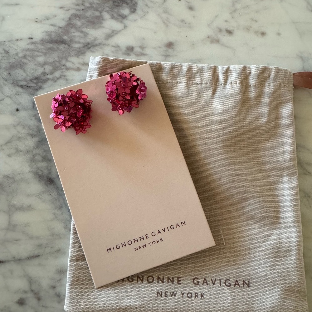 Mignonne Gavigan New and HTF Red Mika Floral Earrings